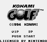 Konami Golf Title Screen